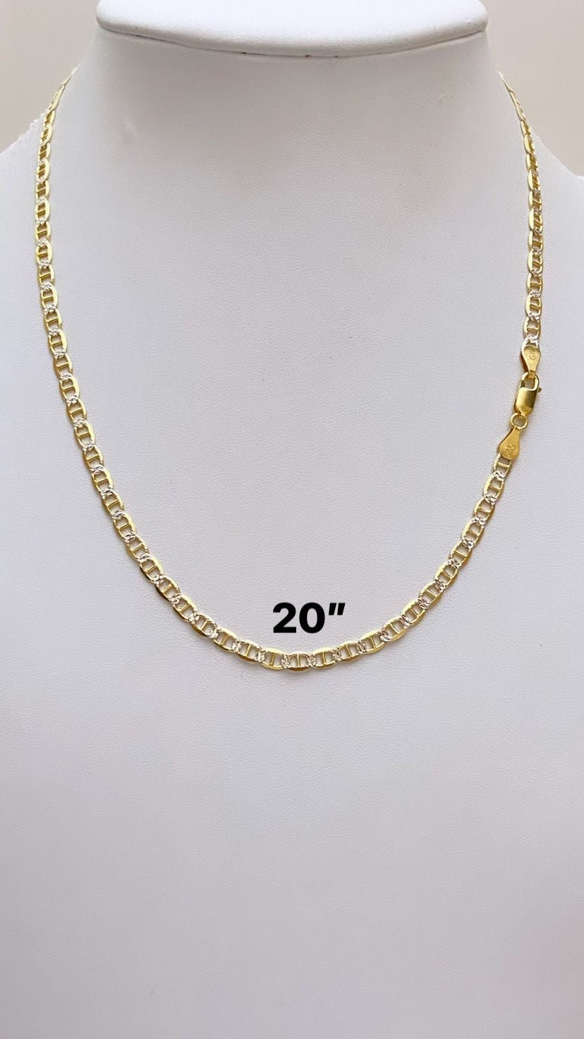Gucci chain 6MM, 2 Tones Plata 925 Italy