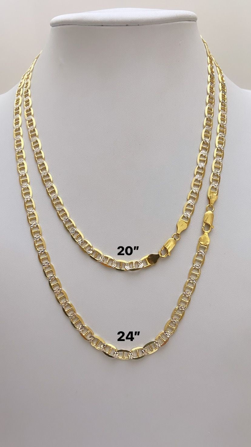 Gucci chain 8MM, 2 Tones Plata 925 Italy
