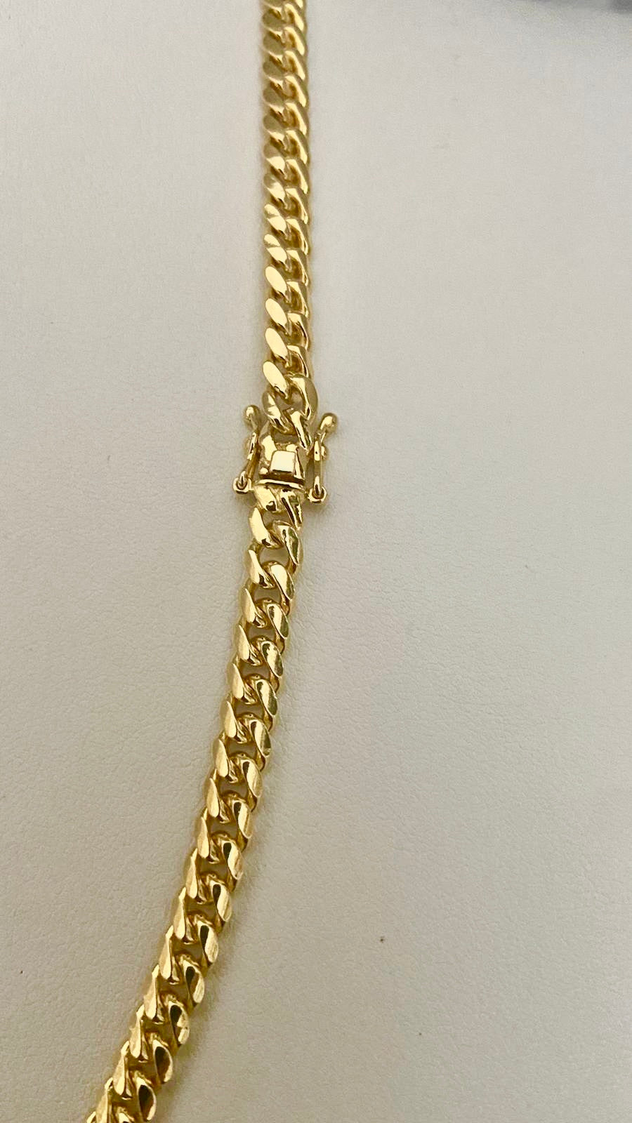 Cubanas Miami 5mm Plata 925 Italy Baño Oro 14k