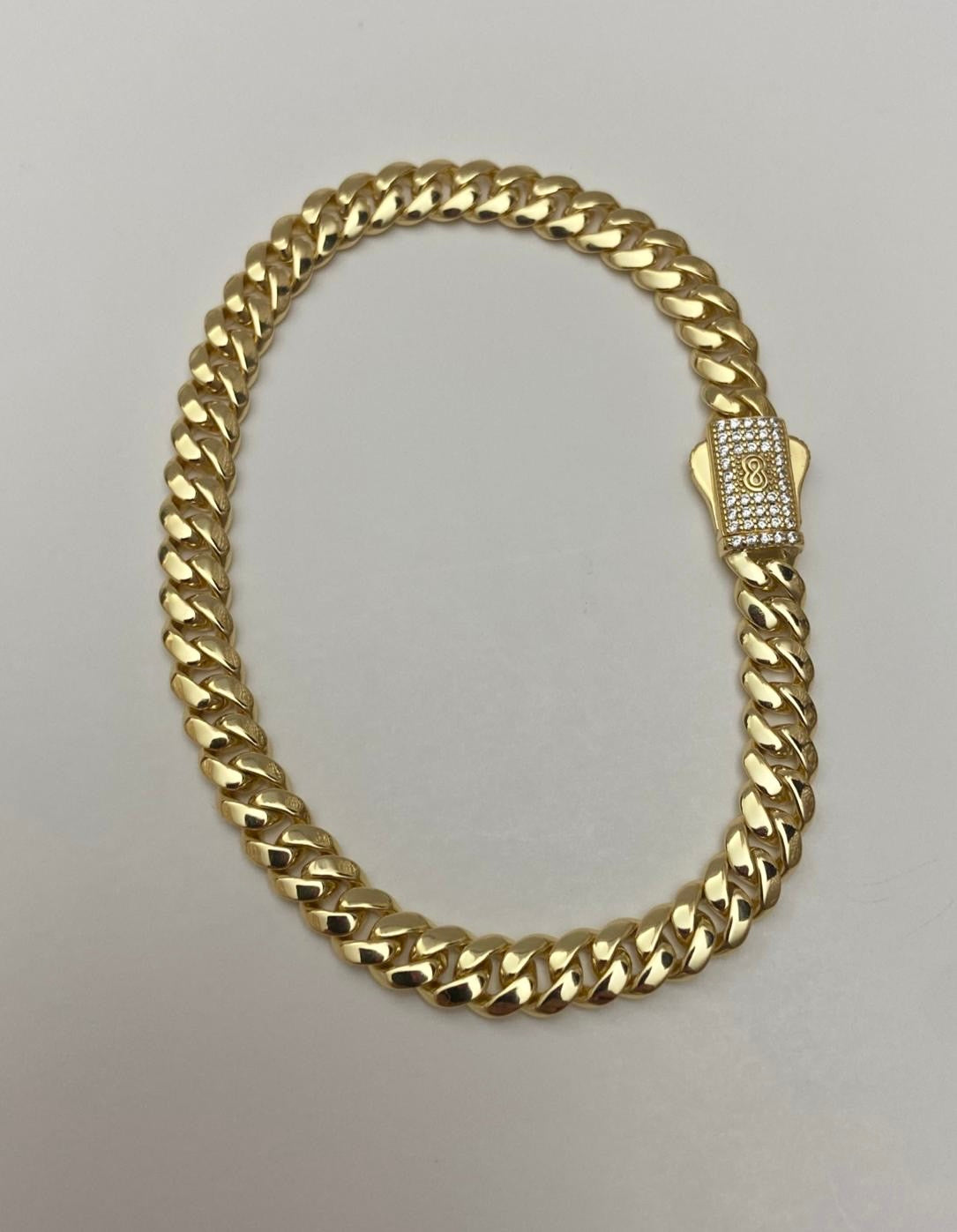 Cubana 6MM Miami Cierre Mónaco Plata 925 Italy