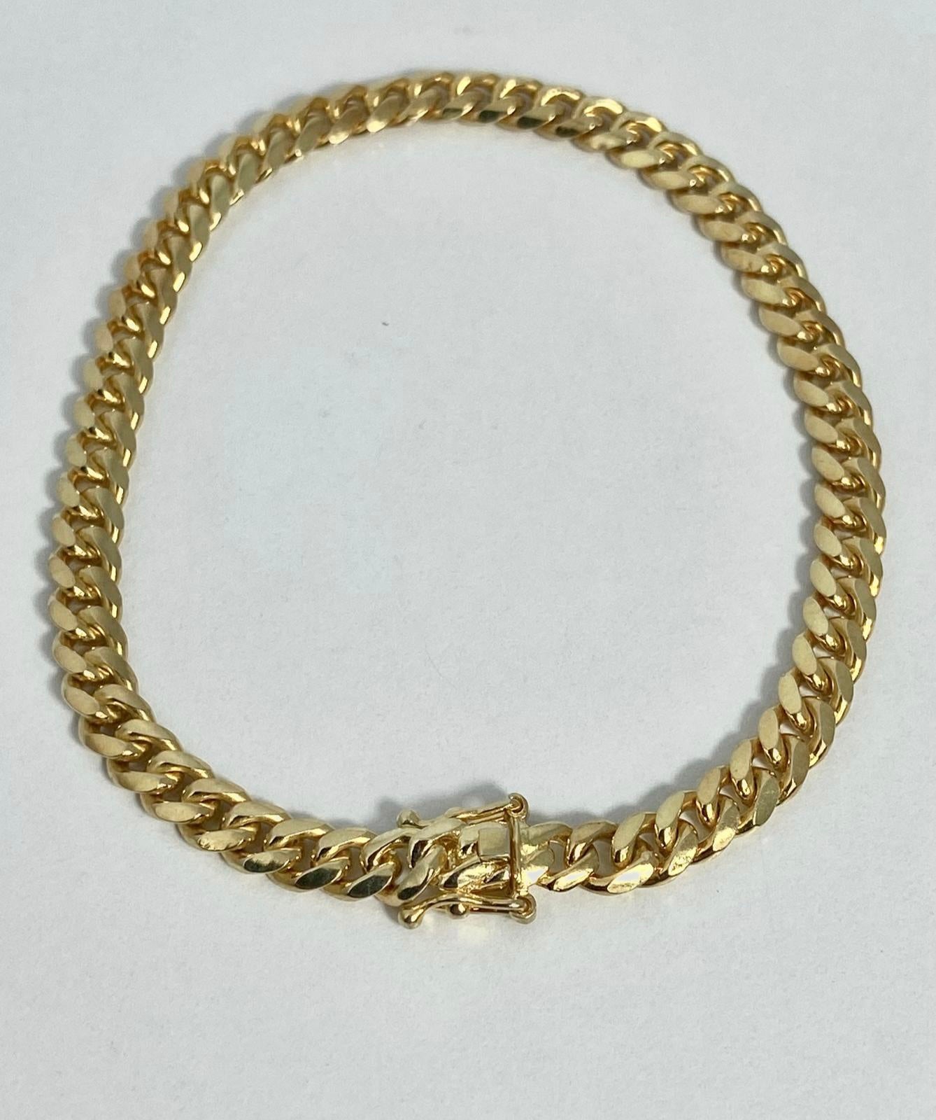 Set Cubana Miami 5mm /Plata 925 /Baño Oro 14k