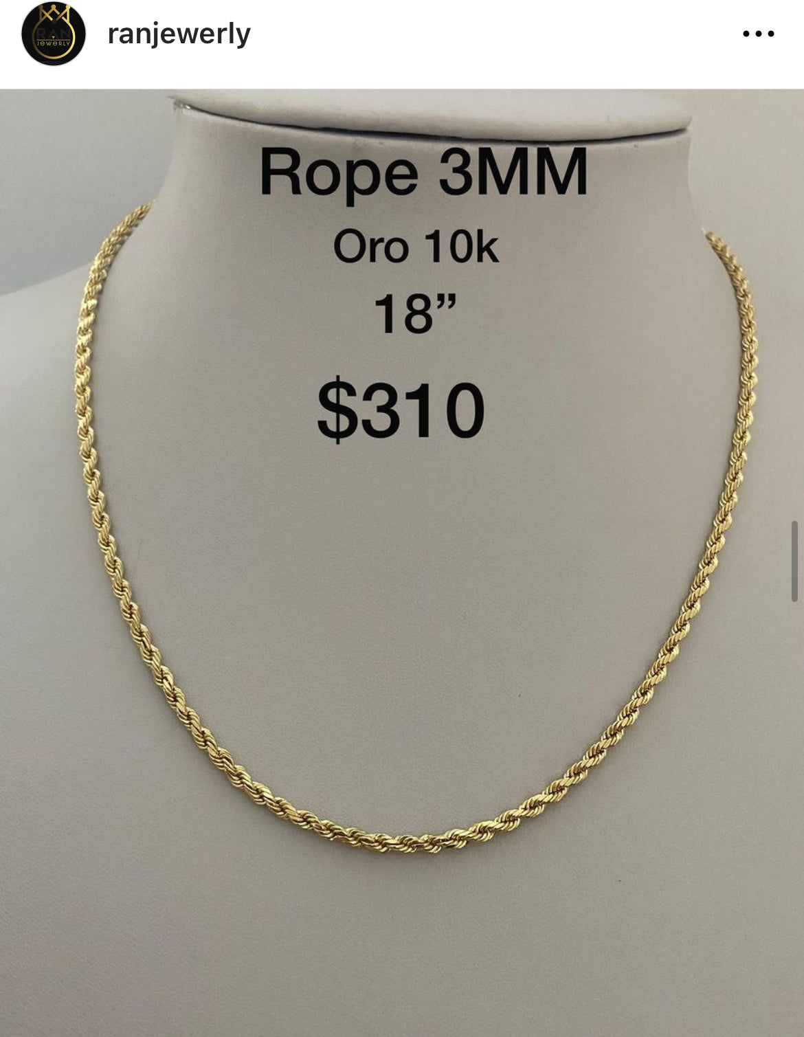 Rope Chain Oro 10k