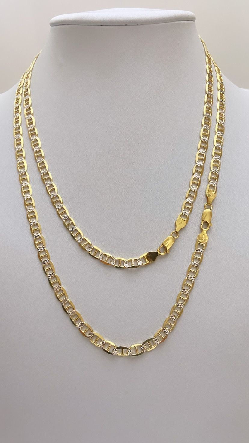 Gucci chain 8MM, 2 Tones Plata 925 Italy