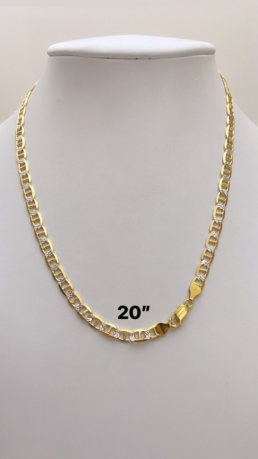 Gucci chain 8MM, 2 Tones Plata 925 Italy