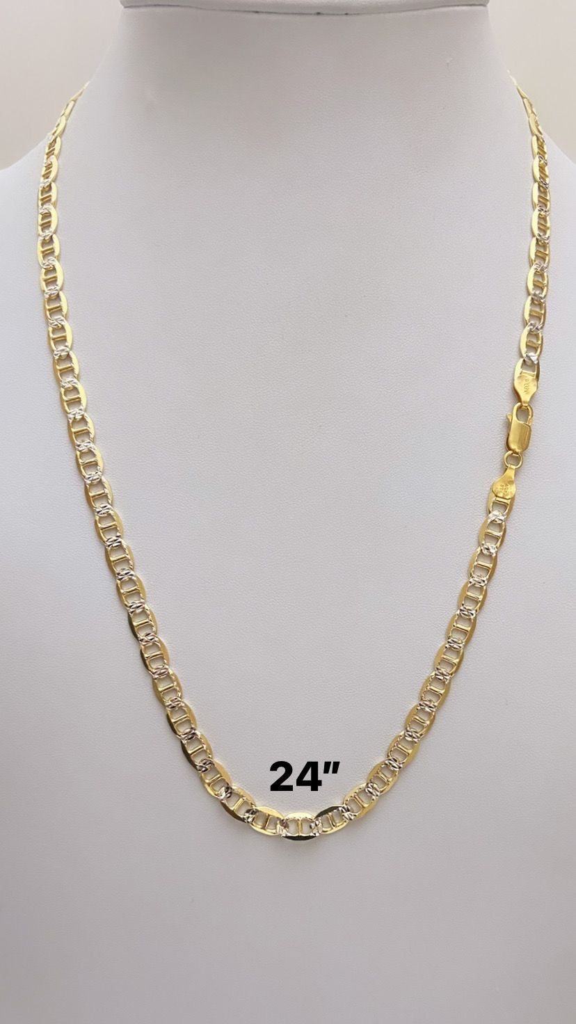 Gucci chain 8MM, 2 Tones Plata 925 Italy