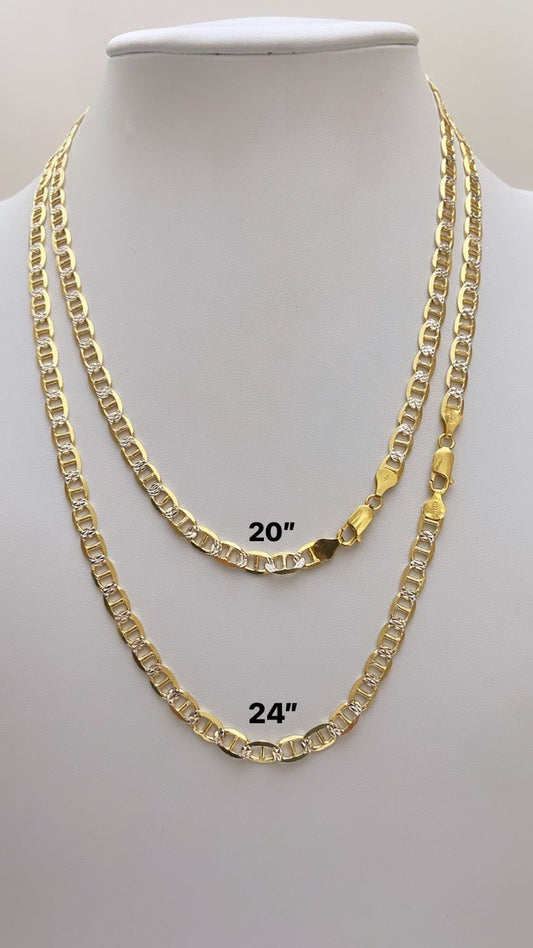 Gucci chain 8MM, 2 Tones Plata 925 Italy