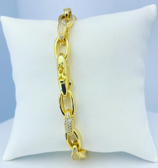 Pulsera Roll Chain Plata 925 Italy