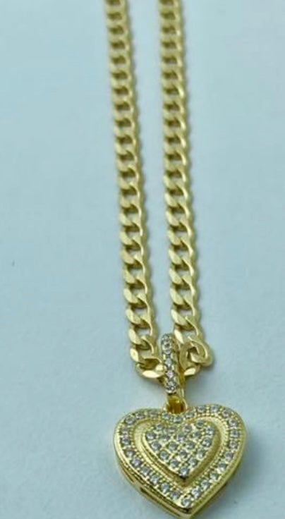 Set Cadena + Charm Corazon